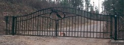 Double Drive Powdercoated Iron Gate With A Single Gate Look