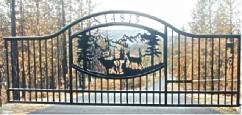 Our Elk Scenes are our most popular themes for our Powder Coated Ornamental Iron Gates