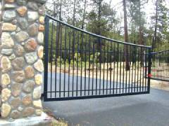 Ornamental Double Drive Powdercoated Iron Gate