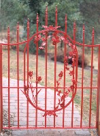 Bright Red Walk Gate